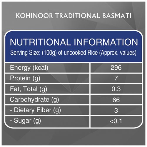 Kohinoor Basmati Rice - Traditional, Authentic, Aged, 1 kg
